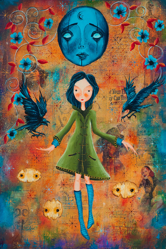 grafiki i ilustracje Przyjaciółka kruków (canvas)
