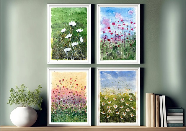 grafiki i ilustracje Zestaw 4 prac