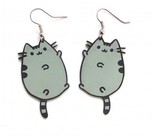 Kolczyki księżycowe koty pusheen my cat Kraina czaru