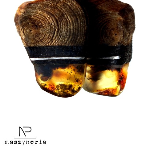 Wood&Amber Kolczyki Dryfowe Maszyneria