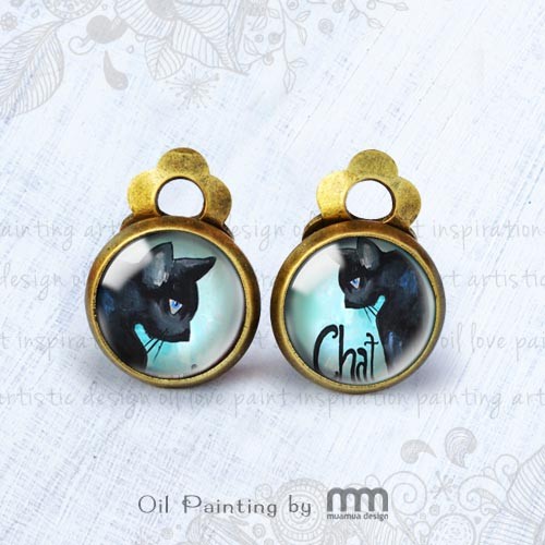 Chat Noir klipsy muamua design