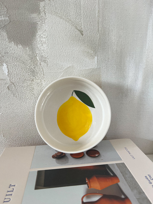 miski i misy Miseczka porcelanowa z cytryną mała LA LUZ