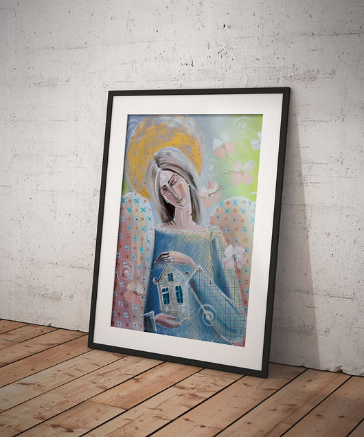 obrazy "Dom zastąpi cały świat..." (Wydruk oprawiony)