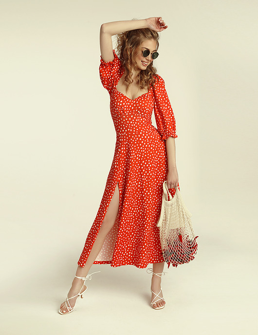 sukienki midi damskie Sukienka Cubana - Carnaval Print