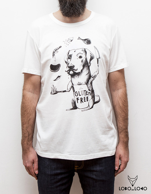 t-shirty męskie Koszulka z Labradorem "Gluten free"