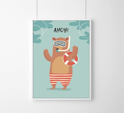 obrazy i plakaty do pokoju dziecięcego Ahoy