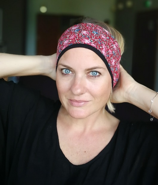 opaska damska w kwiaty sportowa ruda klara