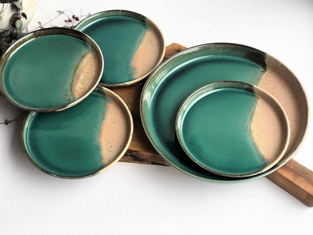 Zestaw Patera Talerz ceramiczny Talerze Ceramika Tyka