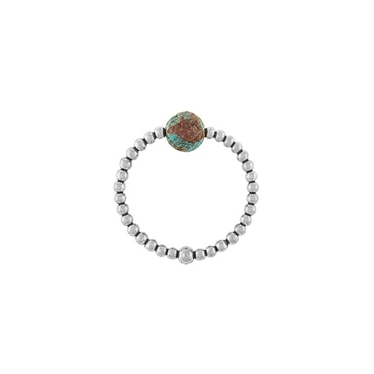 biżuteria różna Pierścionek - amulet podróżników - srebrne hematyty
