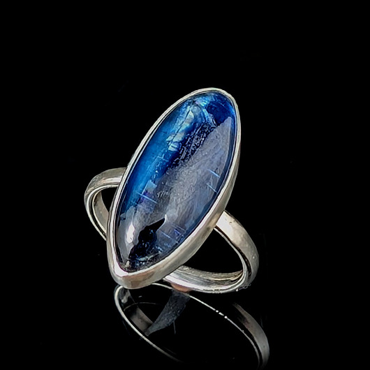 pierścionki srebrne Pierścionek markiza kyanitu