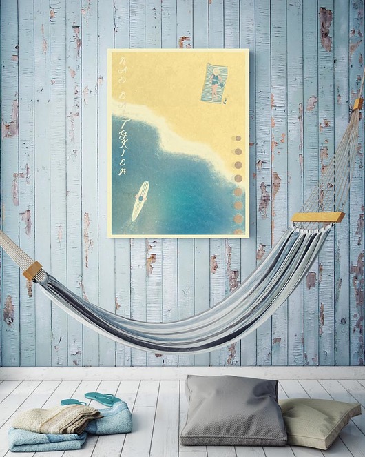 Plaża nad Bałtykiem - plakat fine art, giclee minimalmill