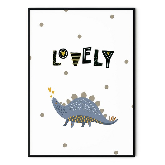 Plakat skandynawski dla dzieci Dinozaur myscandi