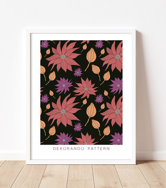 plakaty Plakat z kwiatowym wzorem