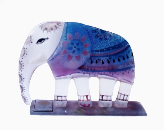 słoń indyjski FIOLET Borowska Glass Design