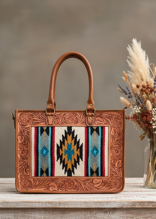 torby na ramię Torba skórzana ręcznie robiona Kochi duża pojemna torba z paskiem do ręki