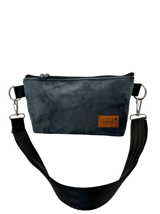 torebki mini Torebka "Grafitowy" welur