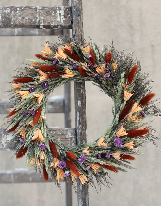 wianki Wianek dekoracyjny ,,Salamandra wśród jagód"