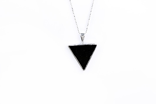 Brazi Colare Modern Noc Kairu Trójkąt srebro Brazi Druse Jewelry