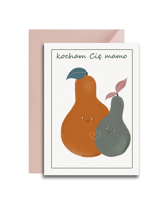 kartka okolicznościowa kocham Cię mamo + koperta MUKI design