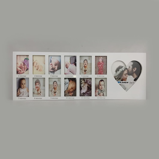ramki na zdjęcia Multirama ramka na zdjęcia 12 zdjęć 6x9 cm i serce