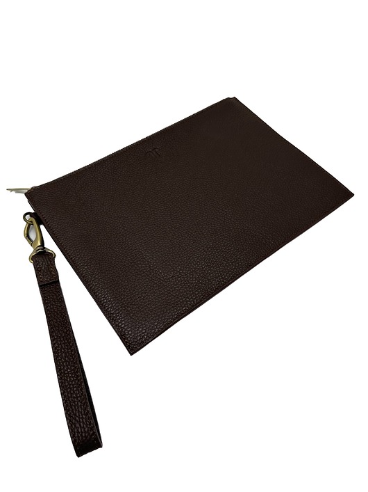 torby i nerki męskie Skórzana stylowa kopertówka w modnym brązowym kolorze