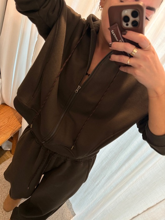bluza z kapturem damska Bluza ELENA chocolate