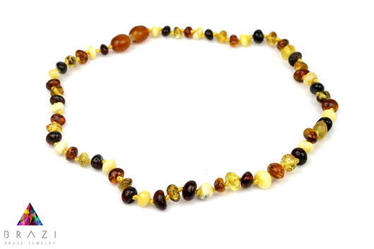 Colare Bursztyn Multikolor Brazi Druse Jewelry