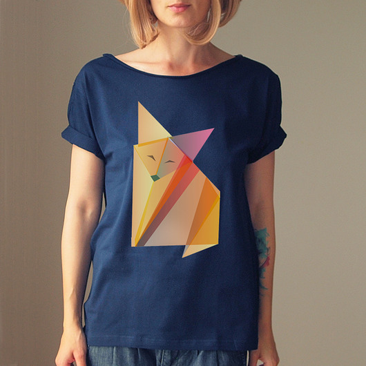S-XXL Lis origami granatowy Oversize ONE MUG A DAY