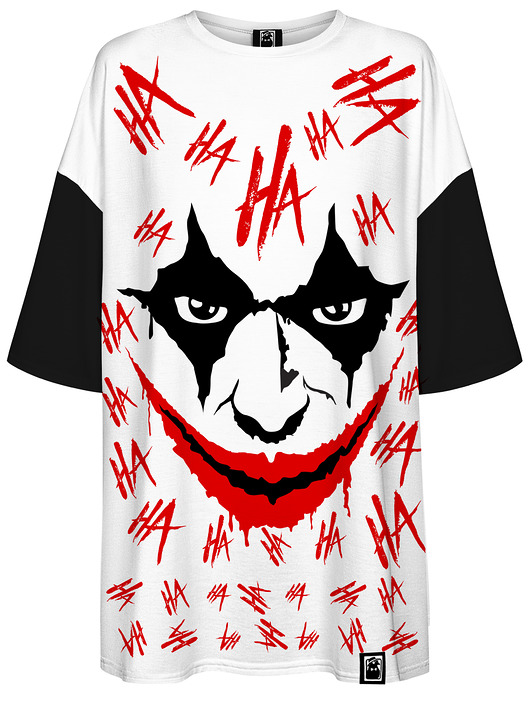 t-shirt damskie DR.CROW T-shirt Damski Oversize Hahaha Black