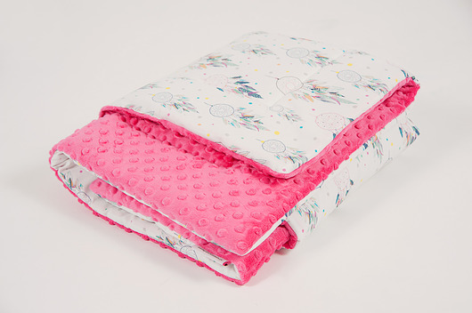 Mięciutki kocyk minky - f. łapacze snów- 75x100 Minky and Cotton