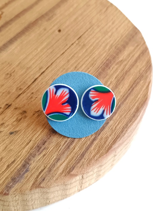 kolczyki ceramiczne Kolczyki ceramiczne w orientalne wzory