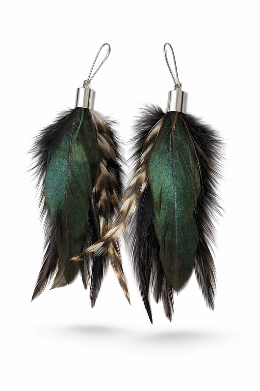 kolczyki z piórami Kolczyki z piór Nox
