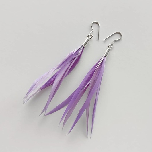 kolczyki z piórami PIÓRKO kolczyki