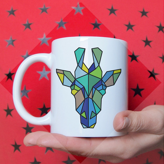 Żyrafa geo kolor Kubek ONE MUG A DAY