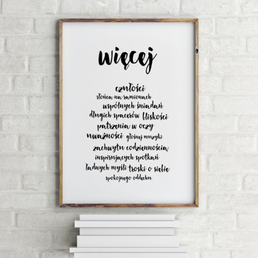 Plakat WIĘCEJ... beleco