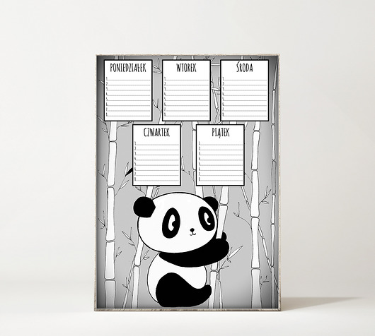Plan lekcji A3. Panda Malgorzata Domanska