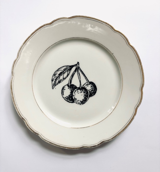 Ozdoby na ścianę Wiśnia rycina