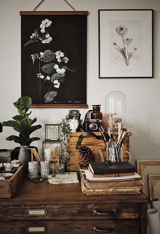 śnieguliczka biała|print|50x70 cm Margo Hupert