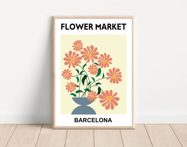 plakaty PLAKAT wystawowy, kwiaty, wiosenny, grafika