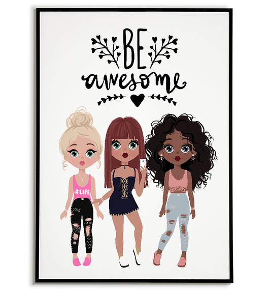 plakaty Plakat dla dziewczynki L.O.L - Rainbow High BARBIE z laleczkami