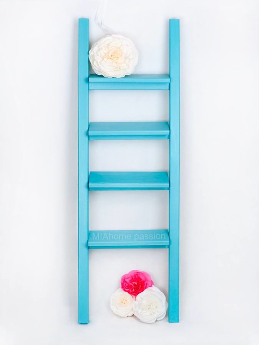 Drabina dekoracyjna Simple Turquoise small MIA home
