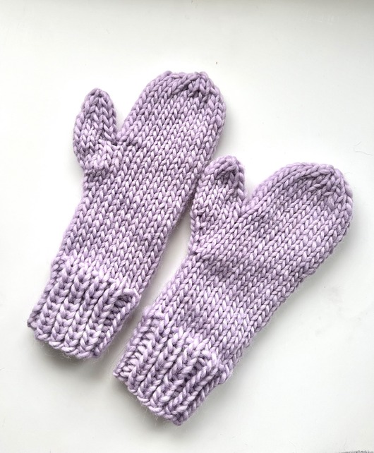 rękawiczki damskie Zimowe rękawiczki z wełny peruwiańskiej Buran lawendowy szron
