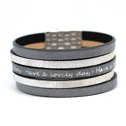 Bransoletka Joy Lovely day grafitowo-srebrna Kociokwik Jewelry