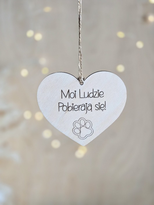 Ślub - inne Tabliczka ślubna dla zwierzaka - Moi Ludzie Pobierają się!