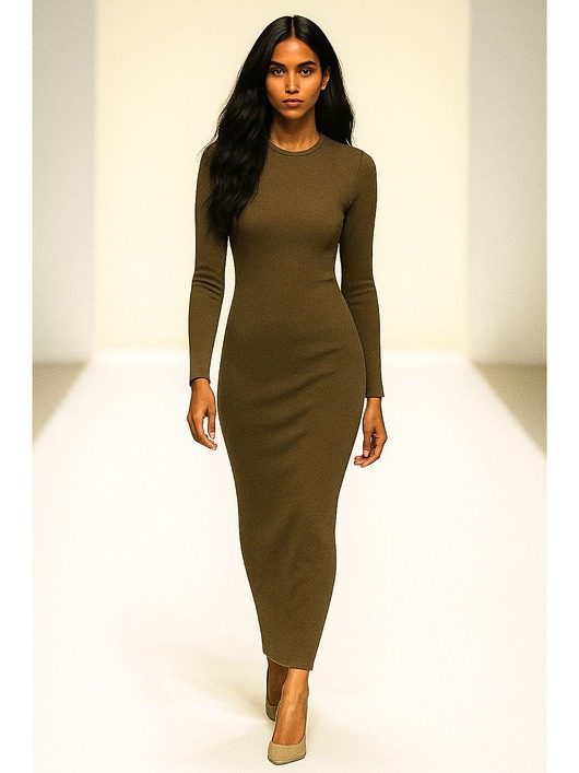 sukienki maxi damskie Sukienka  khaki  YY300033