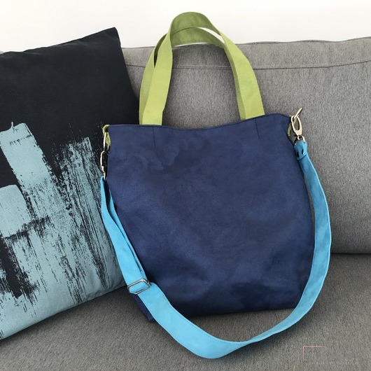 torby na ramię Torba hobo rozm. L - niebieski, limonka, błękit