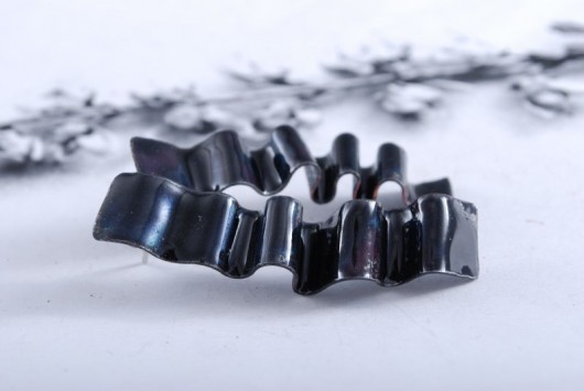 RIBBON  black &#8211; kolczyki Dorota Oyrzanowska