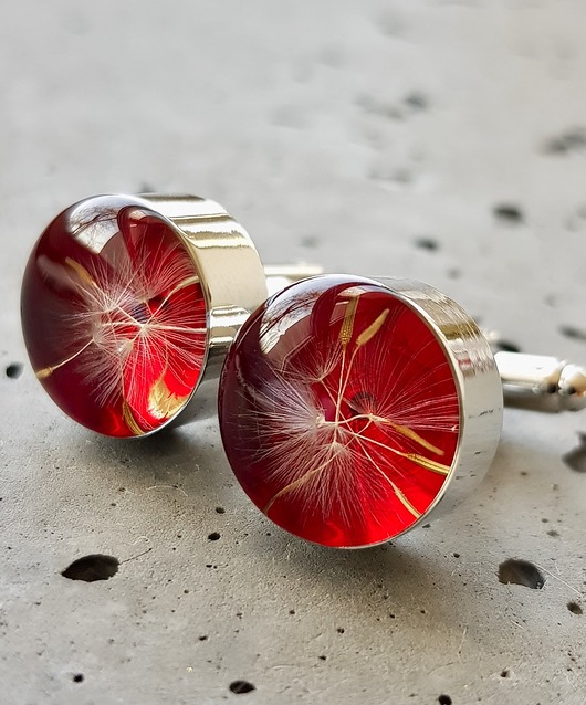Spinki do mankietów z nasionami dmuchawca Grol Jewellery