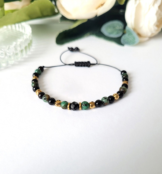 bransoletki z kamieni naturalnych OCHRONA i OPTYMIZM- z Turmalinem polecana podróżnikom