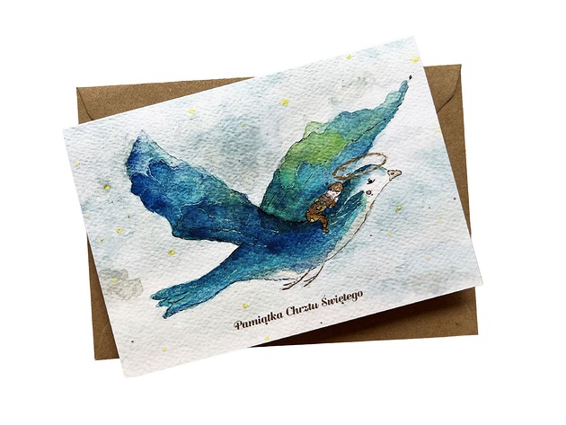 kartki, zaproszenia na chrzest Pamiątka Chrztu Świętego